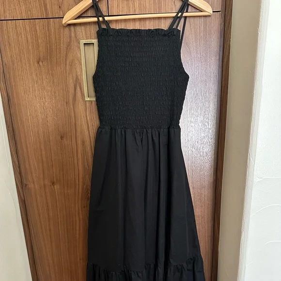 chinese dress ladies Josefina Smocked Maxi Dress in Black